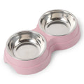 Double Stainless Steel Pet Bowls – Food & Water Feeder