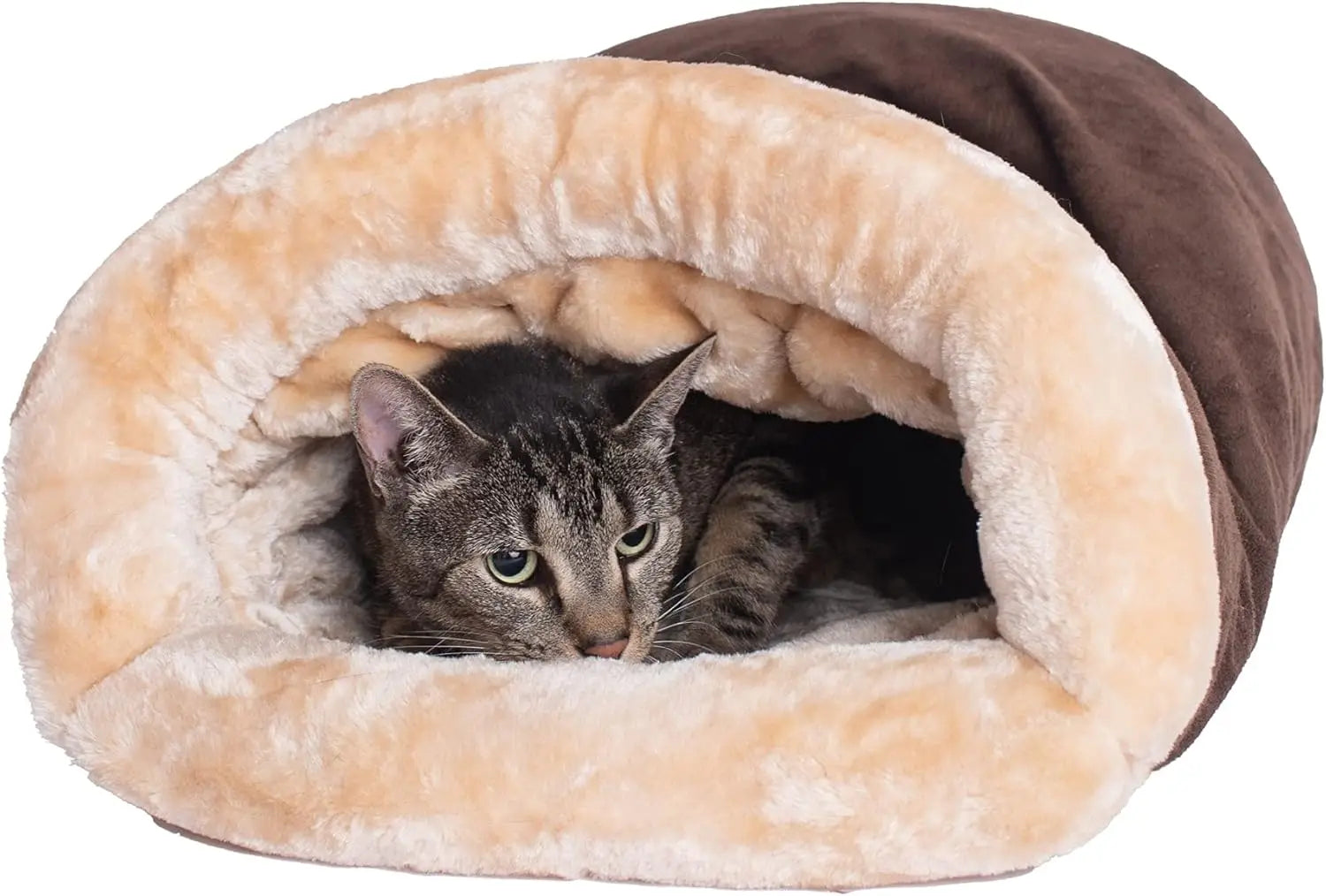 Warm Semi‑Enclosed Cat Sleeping Bag – Washable Winter Nest