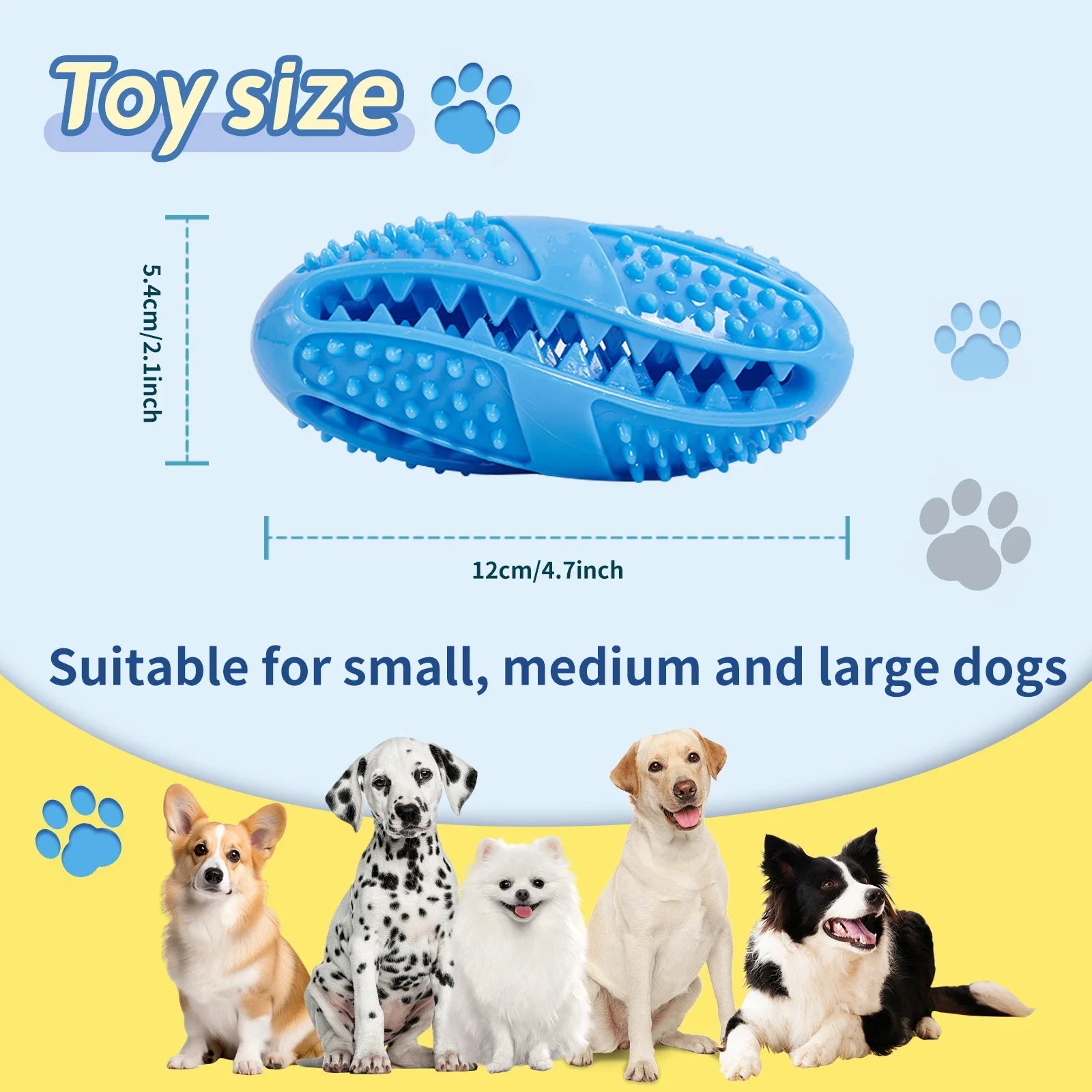 Bite‑Resistant Rubber Dog Toy Ball