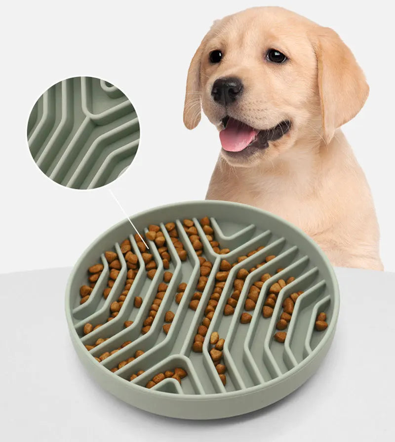 Slow Feed Silicone Pet Bowl – Anti-Choke & Anti-Slip