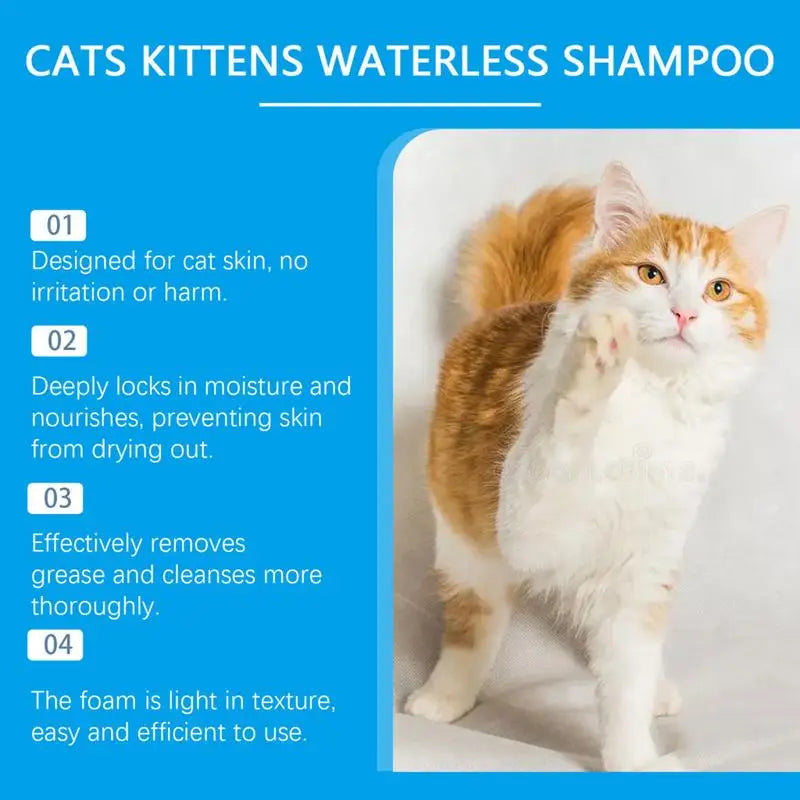Waterless Gentle Foam Cat Shampoo