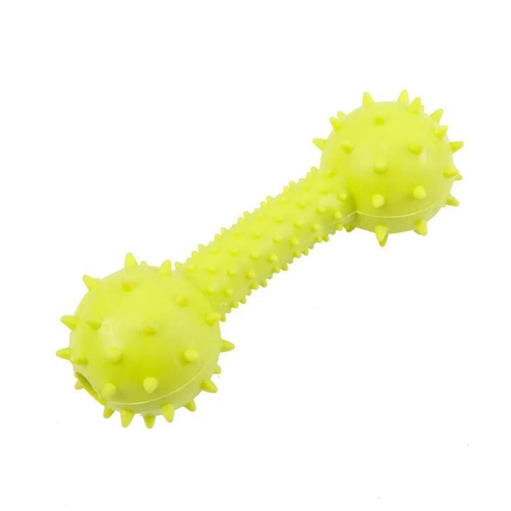 Puppy Squeaky Chew Barbell Toy