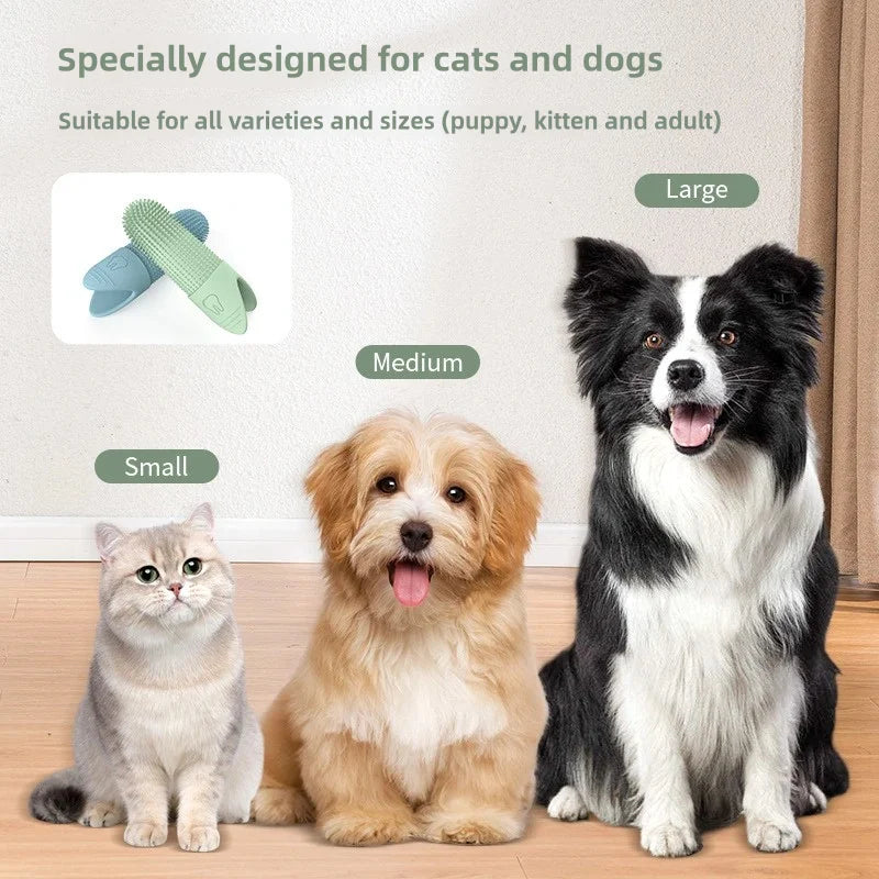 360° Silicone Dog Finger Toothbrush