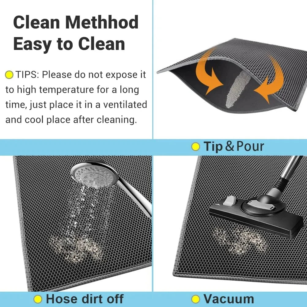 Double‑Layer Waterproof Cat Litter Mat