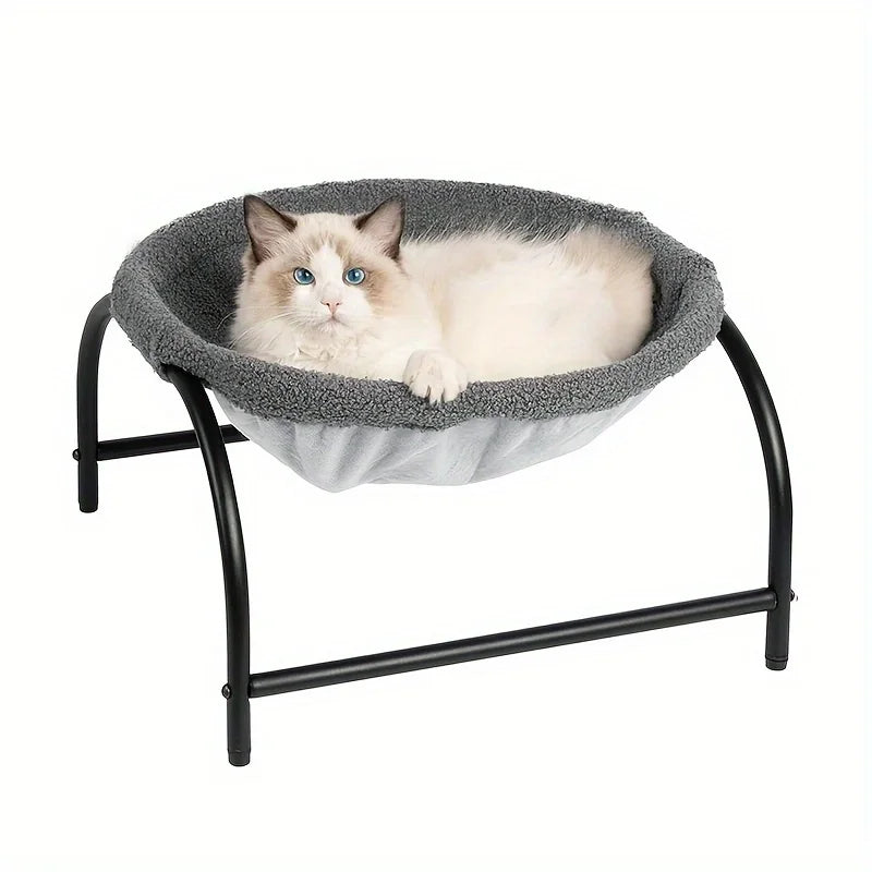 Elevated Cozy Pet Hammock Bed – Soft, Breathable & Washable