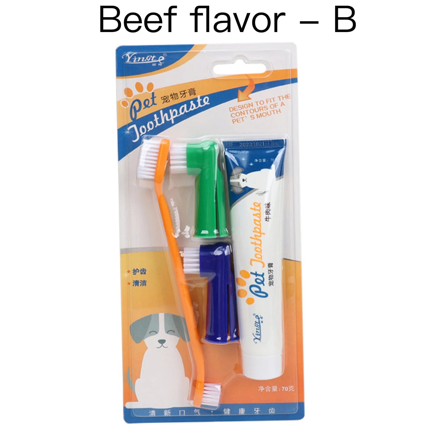 Pet Toothbrush And Toothpaste Cleaning Kit