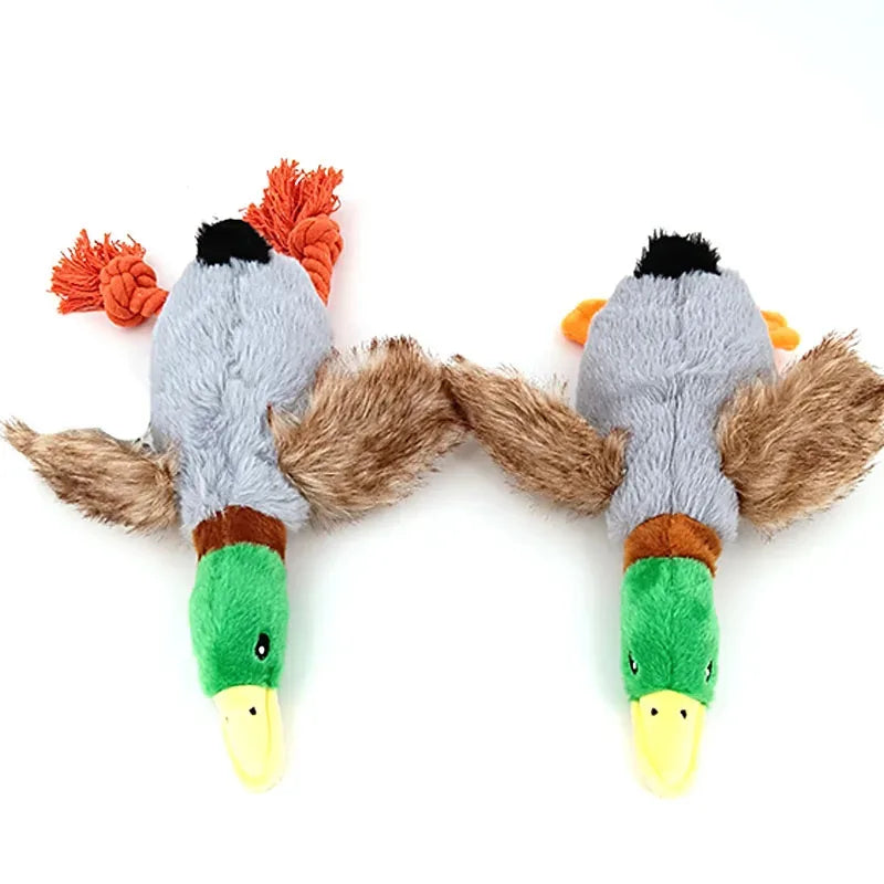 Plush Squeaky Duck Dog Chew Toy