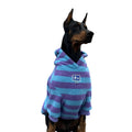 Warm Striped Hoodie for Large Dogs