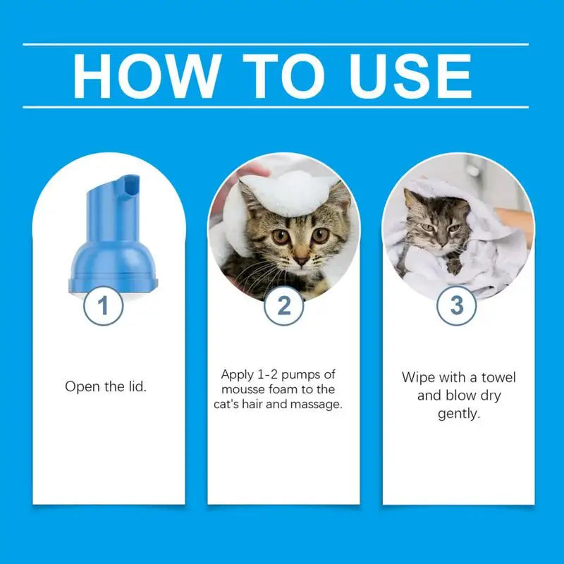 Waterless Gentle Foam Cat Shampoo