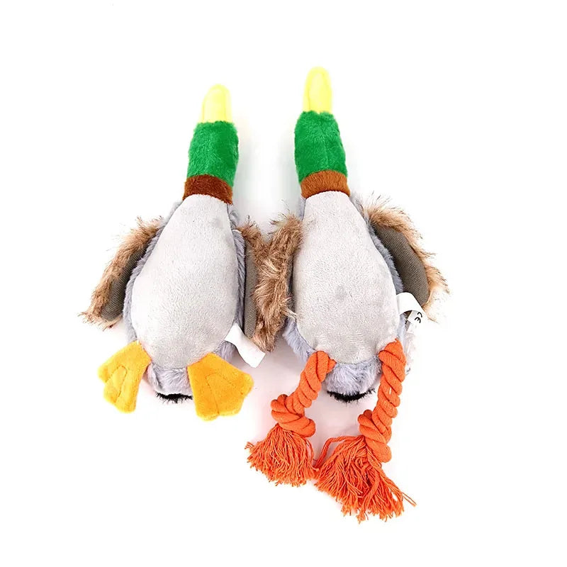 Plush Squeaky Duck Dog Chew Toy