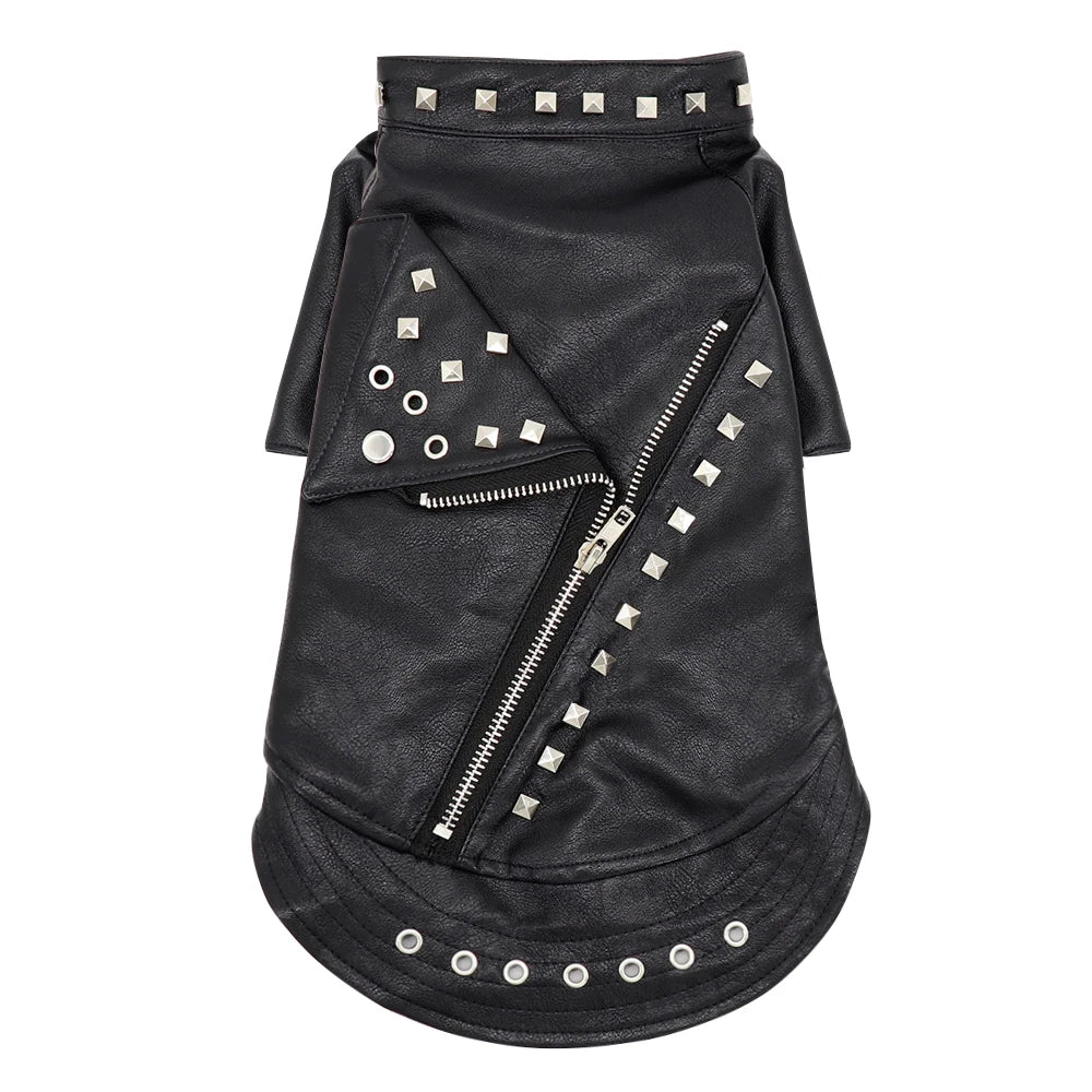 Cool Leather Dog Jacket for Winter