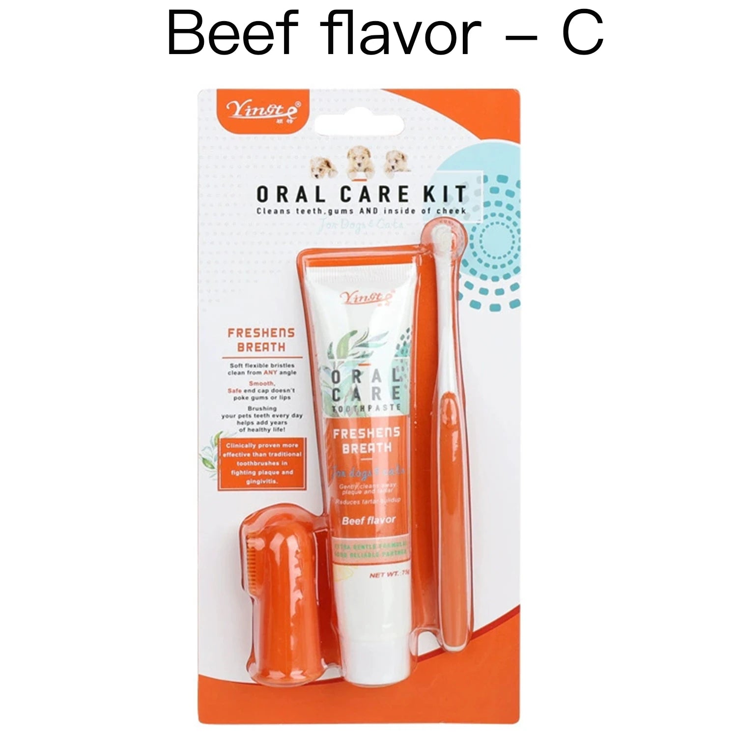 Pet Toothbrush And Toothpaste Cleaning Kit