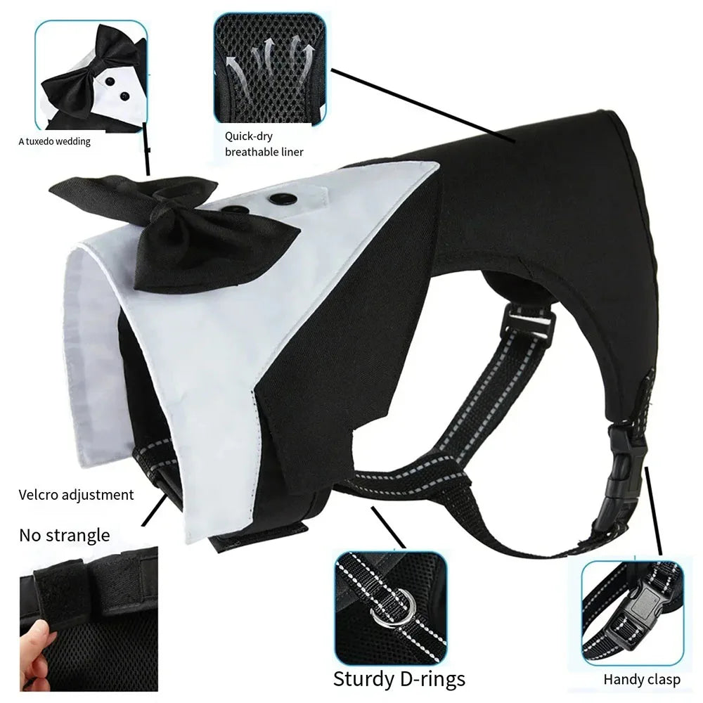 Pet Tuxedo Costume for Small Dogs And Cats