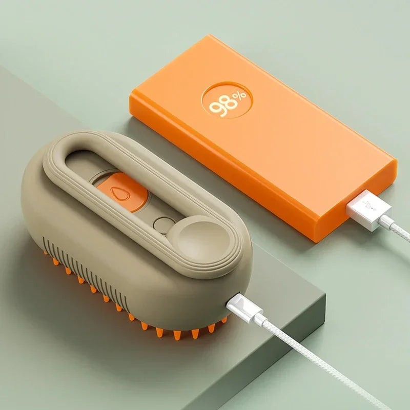 3-in-1 Pet Steam Spray Grooming Massage Brush