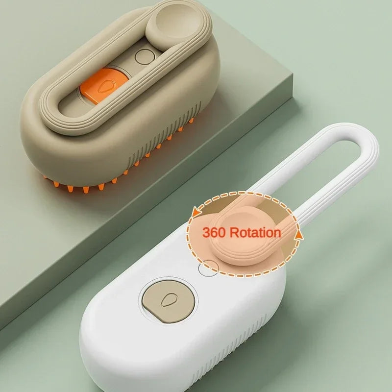 3-in-1 Pet Steam Spray Grooming Massage Brush