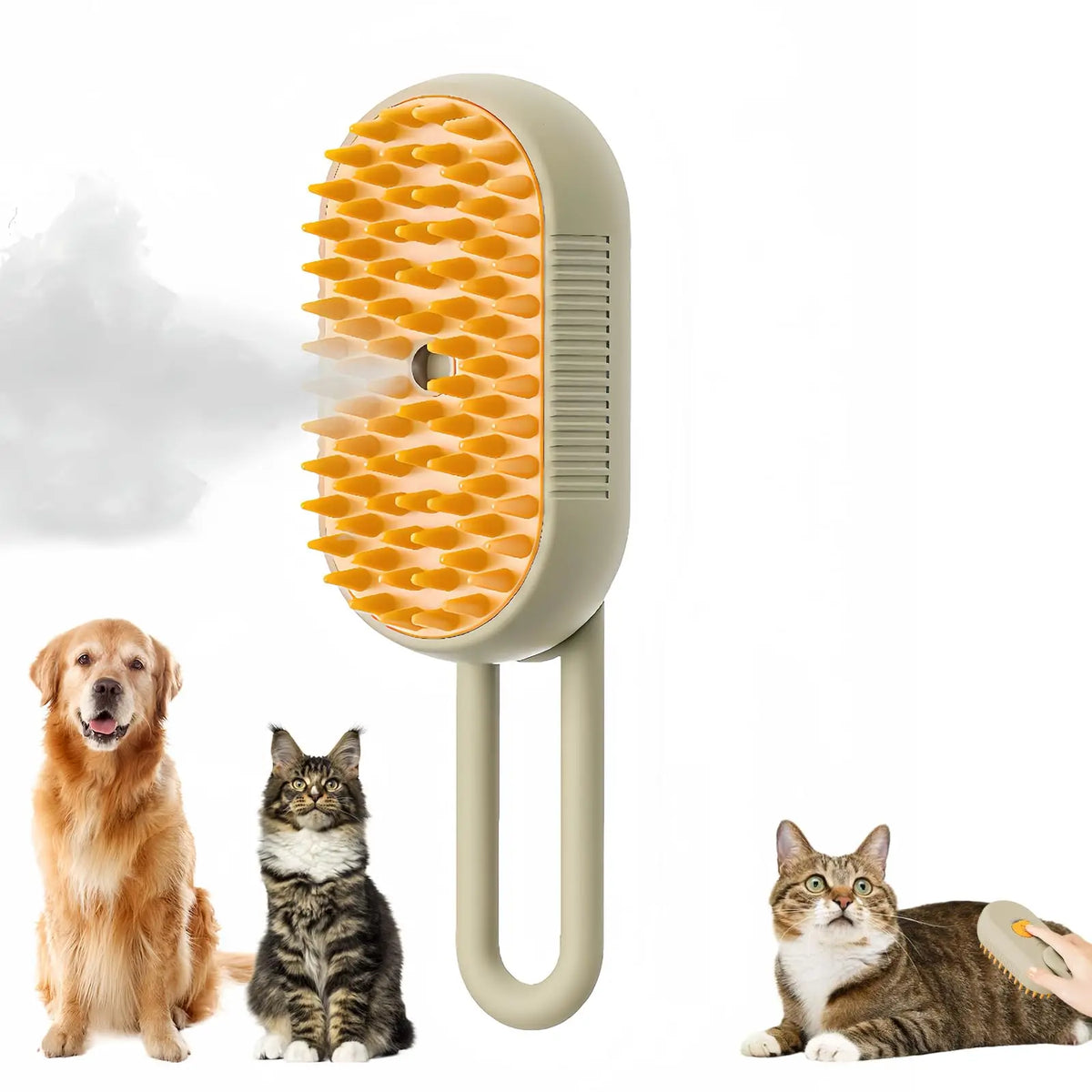 3-in-1 Pet Steam Spray Grooming Massage Brush